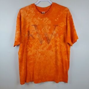 Orange Tie-Dye Men's Shirt